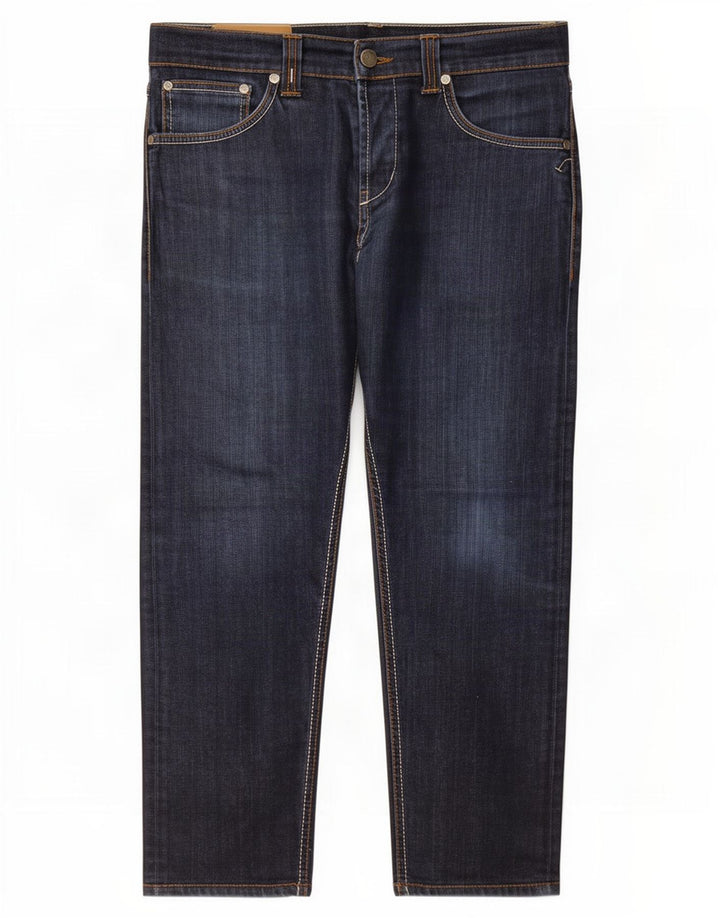Dondup Dame Straight Jeans W34 L25 Marineblå Bomuld