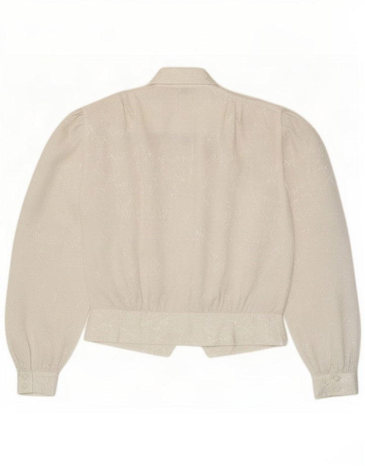 Jacques Vert Kvinder Abstrakt mønster Skjortebluse UK 16 Large White