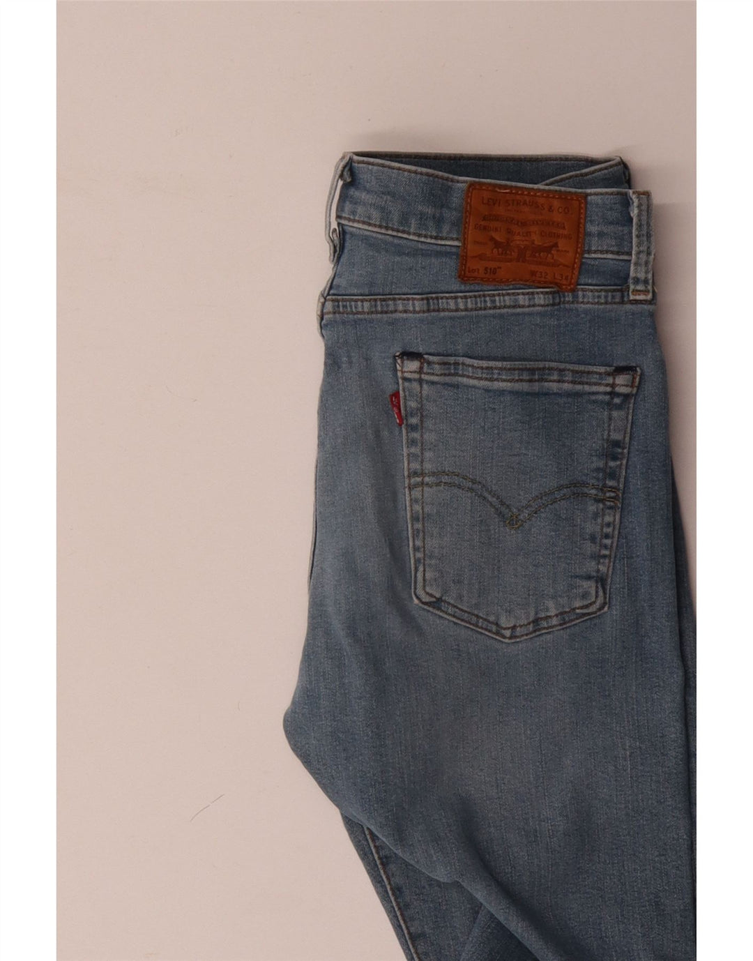 LEVI'S Dame 510 Skinny Jeans W32 L34 Blå Bomuld