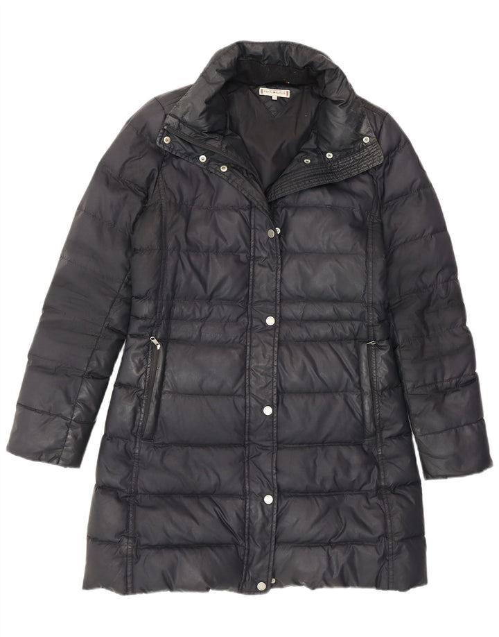 Tommy Hilfiger Dame Polstret Frakke UK 10 Small Grå Polyester