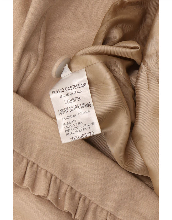 Flavio Castellani Dame Overfrakke IT 44 Medium Beige Uld