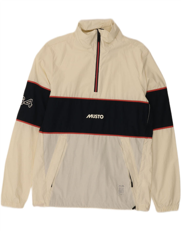 Musto Herre Grafisk Pullover Træningsdragt Topjakke Medium Hvid Colourblock