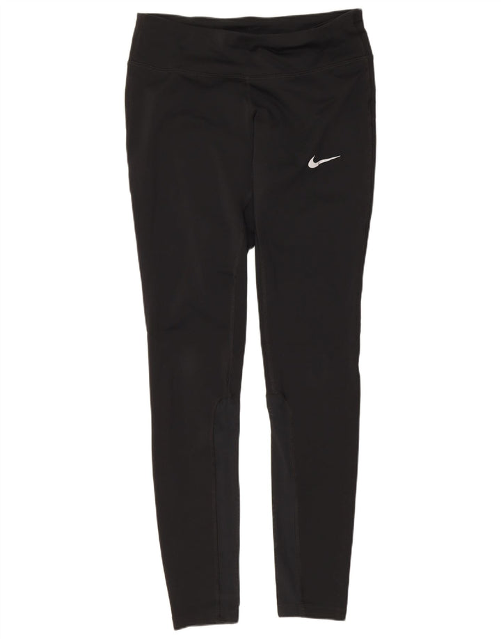 Nike Dame Dri Fit Leggings UK 10 Small Black