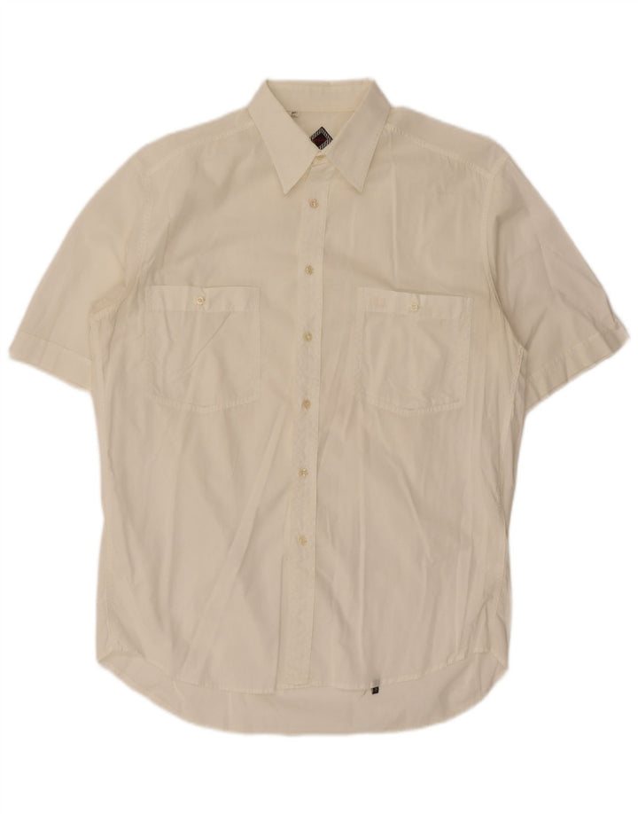 Ungaro Herre Kortærmet Skjorte Størrelse 40 15 3/4 Medium Hvid