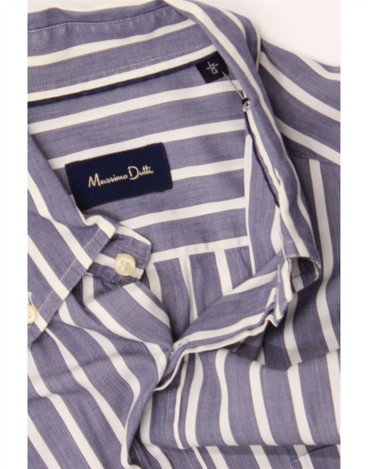 Massimo Dutti herreskjorte stor blå nålestribe