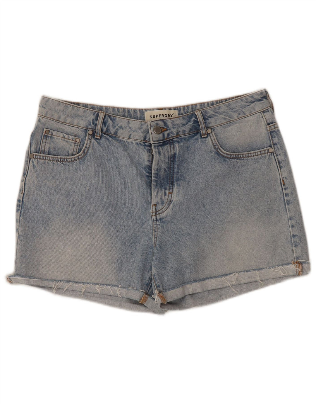 Superdry denimshorts til kvinder W32 store blå bomuld