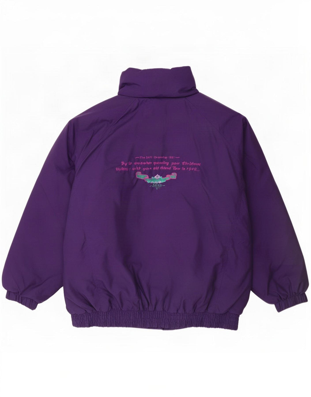 Skiss Dame Grafisk Oversized Skijakke EU 46 XL Lilla Colourblock