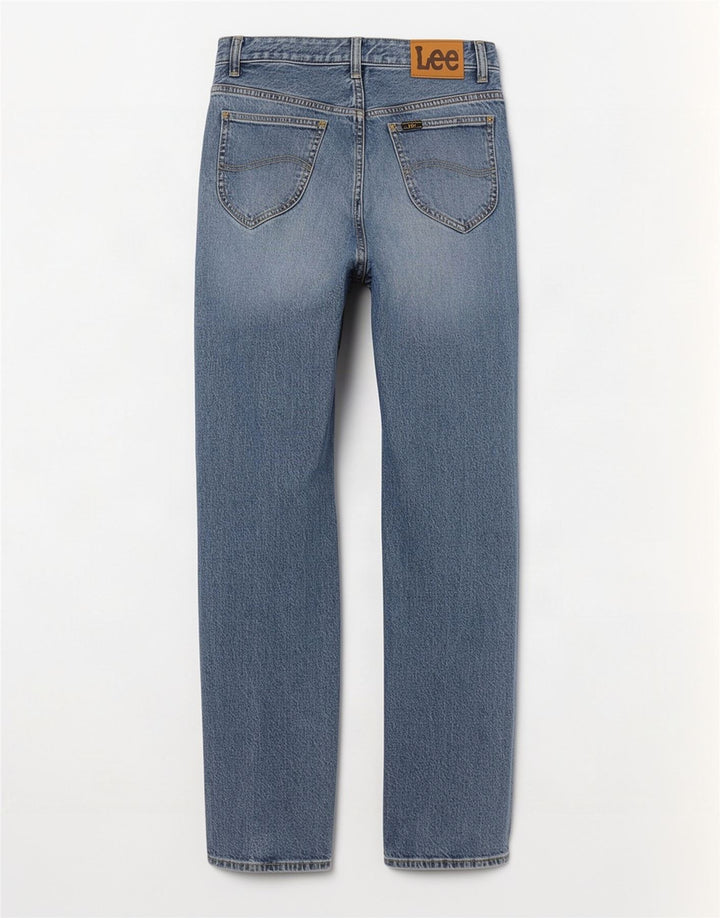 Lee Dame Rider Classic Straight Jeans W26 L30 Blå Bomuld