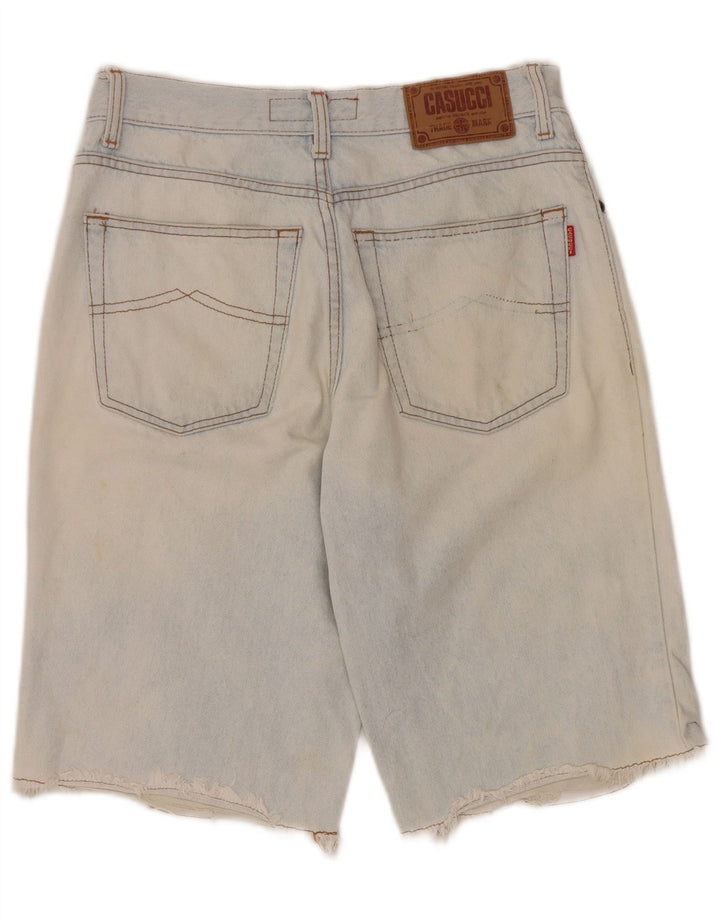 Casucci Herre grafiske denimshorts W30 Medium Blue