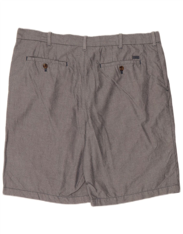 Izod Chino Shorts til mænd W38 XL Grå bomuld