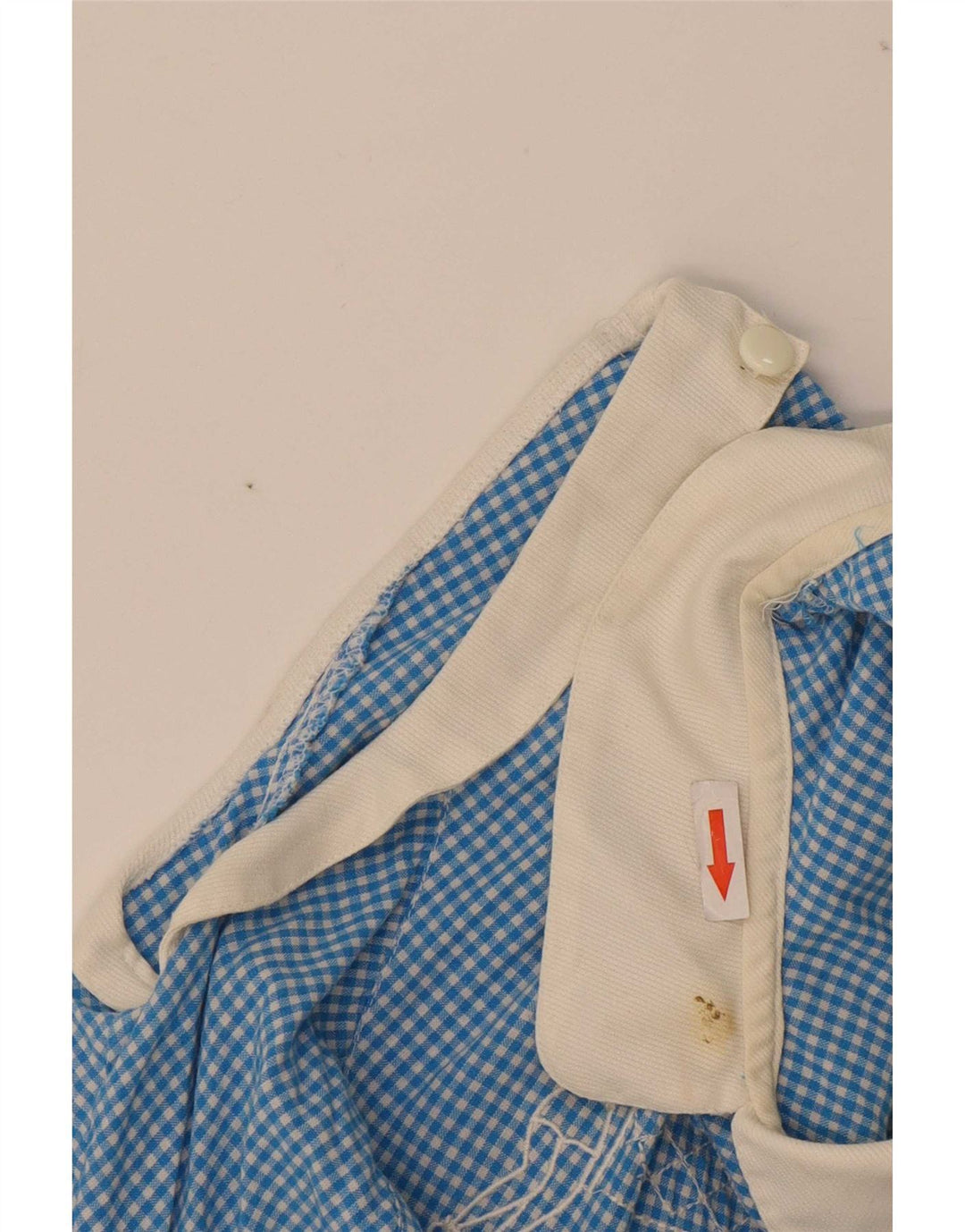 Vintage ærmeløs maxikjole til kvinder UK 10 Small Blue Gingham
