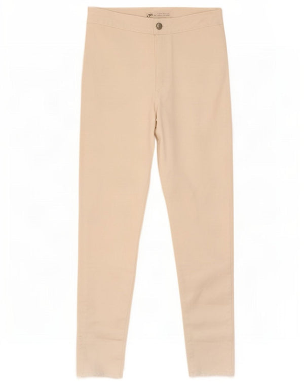 Zara Piger Skinny Casual Bukser 13-14 år W24 L29 Off White Bomuld