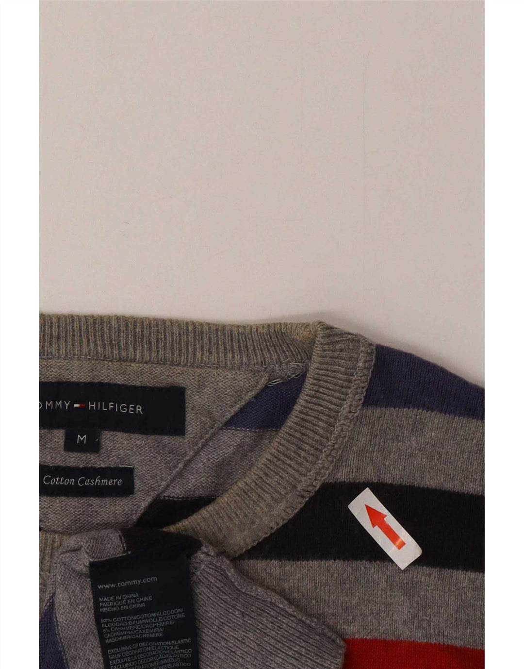 Tommy Hilfiger Herre Crew Neck Jumper Sweater Medium Flerfarvet Stribet