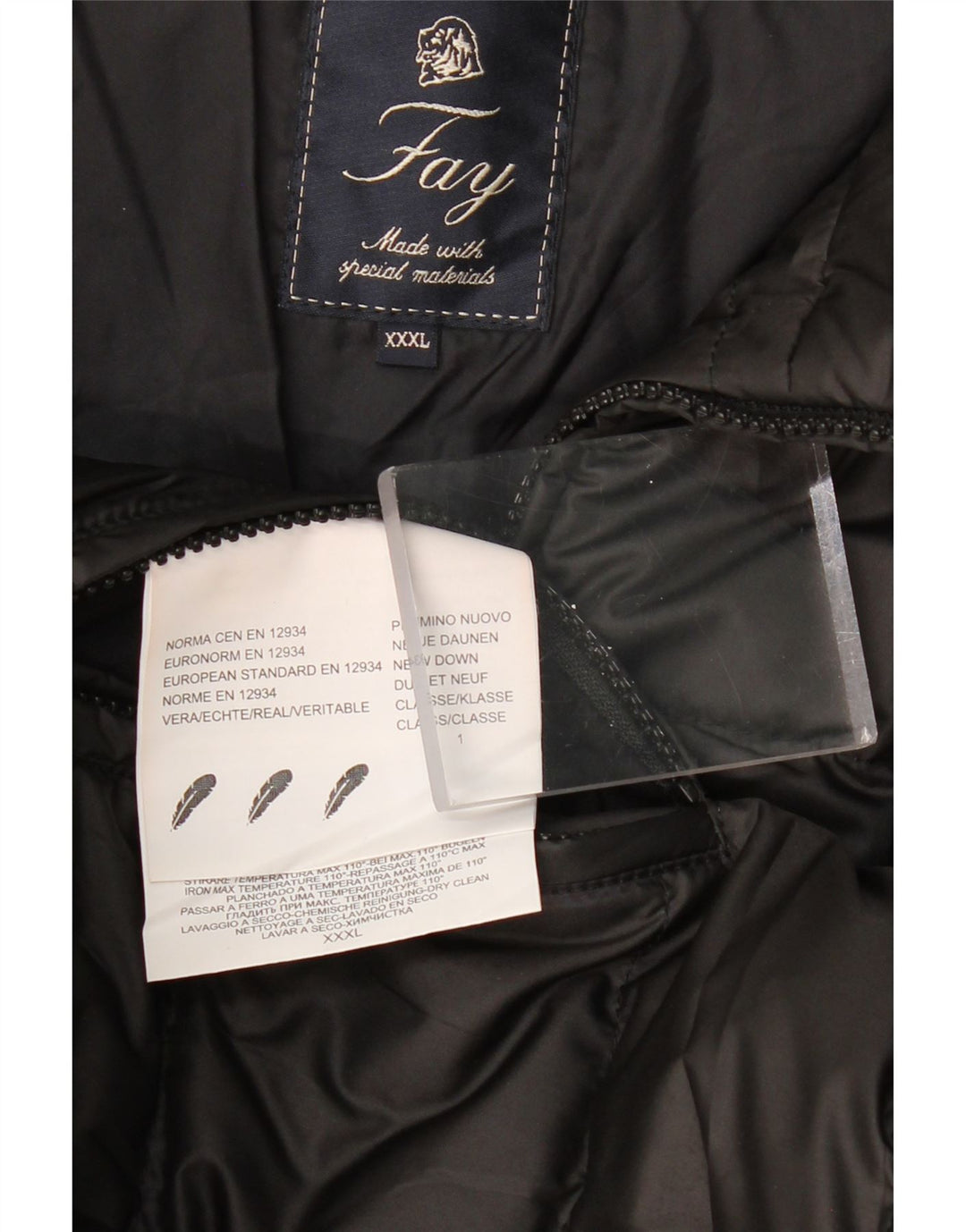 FAY Polstret Herrejakke UK 46 3XL Sort Polyester