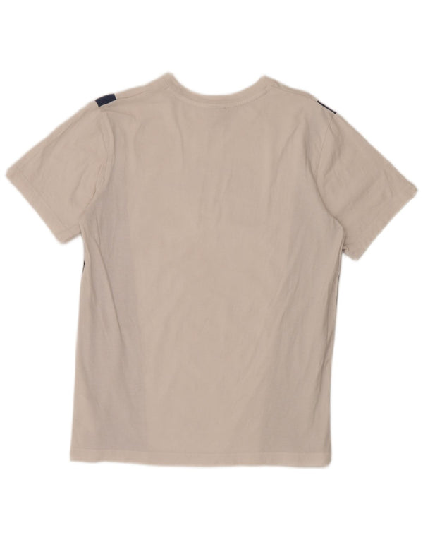 Nike grafisk T-shirt top til kvinder UK 14 Medium White Colourblock Bomuld