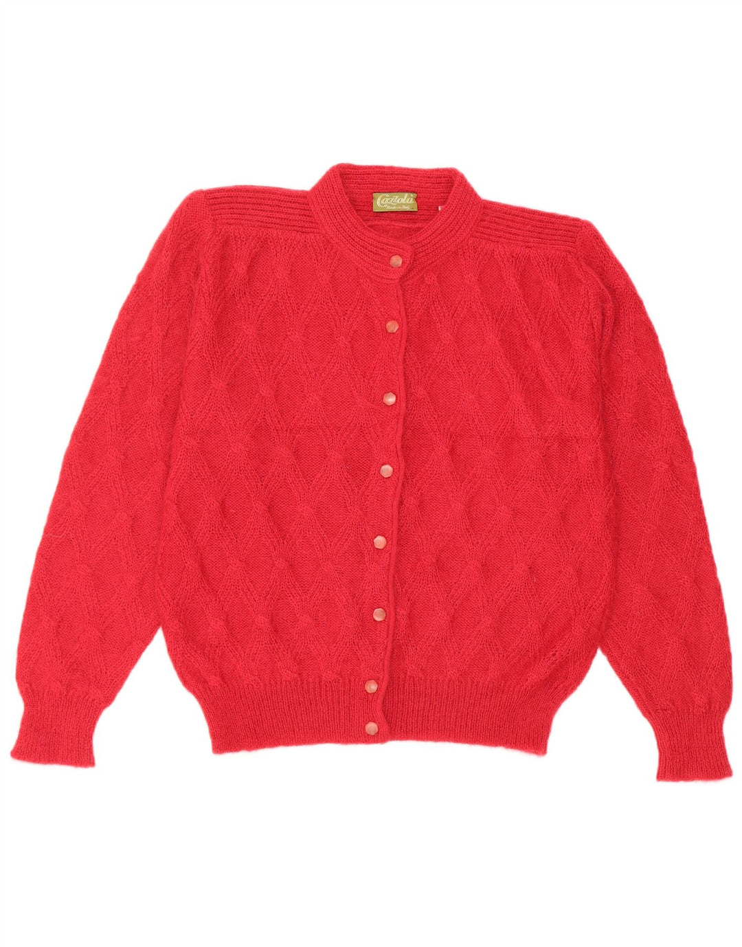 Vintage dame cardigan sweater IT 44 Medium Red Mohair