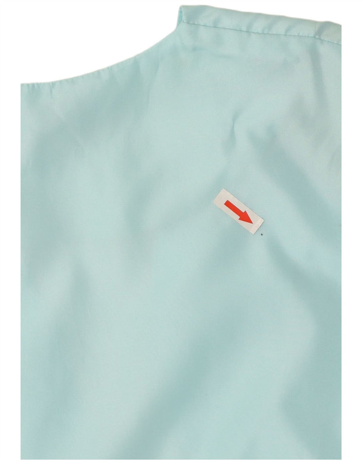 Vintage dame Bolero Top UK 12 Medium Blue Polyester