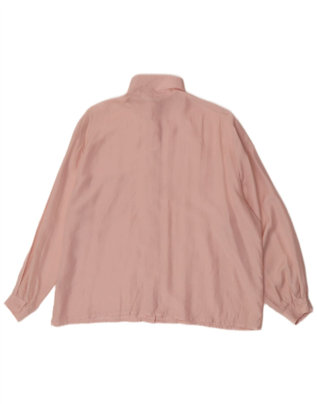 Vintage Dame Oversized Skjorte Bluse IT 44 Medium Pink Silke