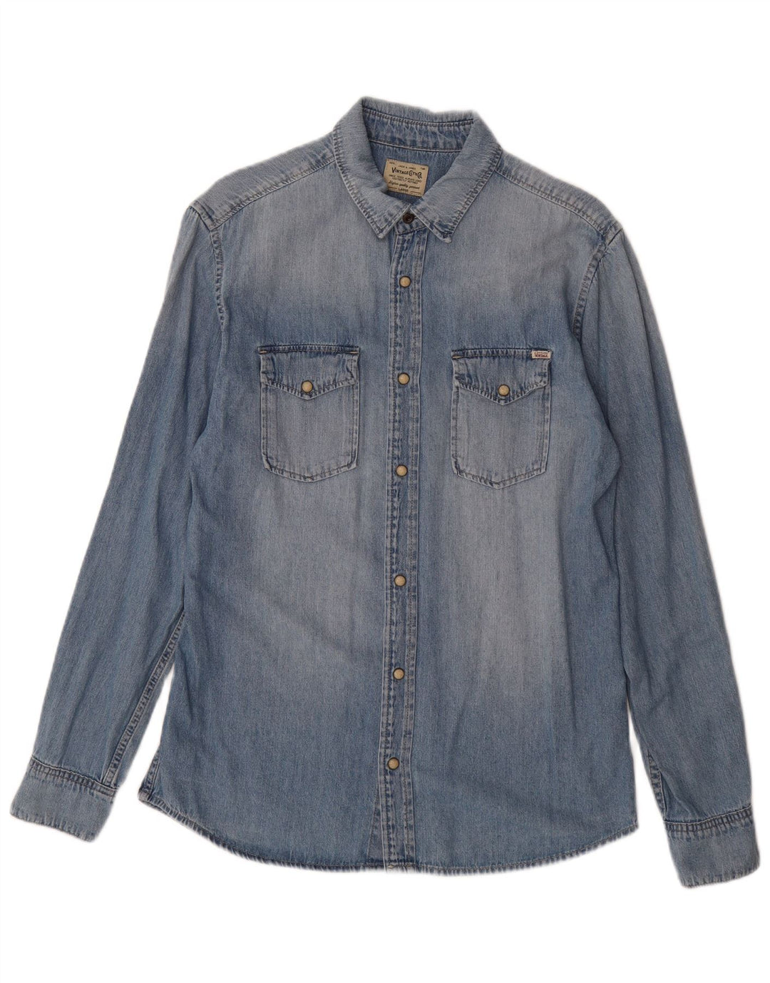 JACK & JONES Mens Denim Shirt Large Blue Cotton