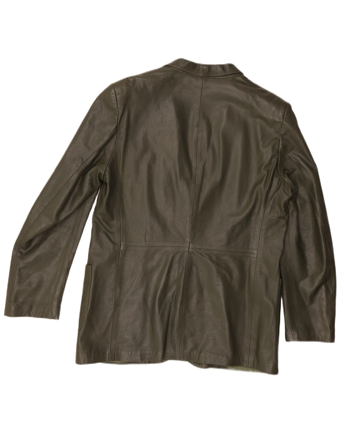 Vintage herre 2 knap læder blazerjakke IT 52 XL Grønt læder