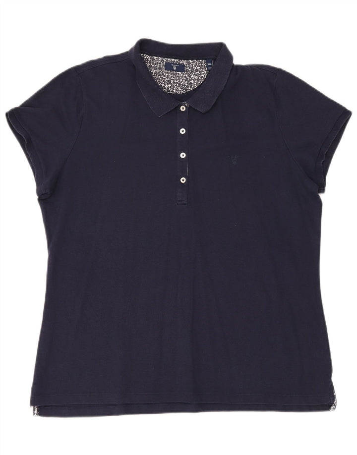Gant Dame Polo Shirt 2XL Marineblå Bomuld
