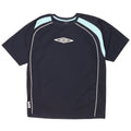 Umbro Herre Grafisk T-Shirt Top Stor Marineblå Colourblock Polyester