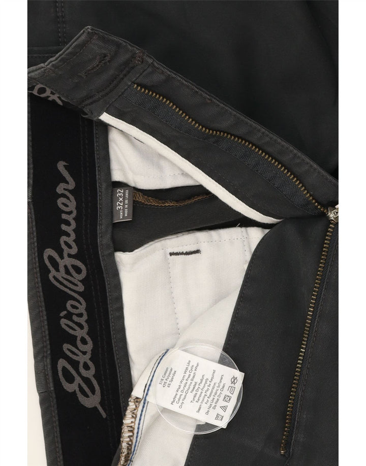 EDDIE BAUER Mens Straight Chino Trousers W32 L32 Grey Cotton Vintage Eddie Bauer and Second-Hand Eddie Bauer from Messina Hembry 