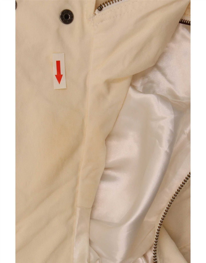 Marks & Spencer Dame Hooded Utility Jacket UK 16 Large Off White