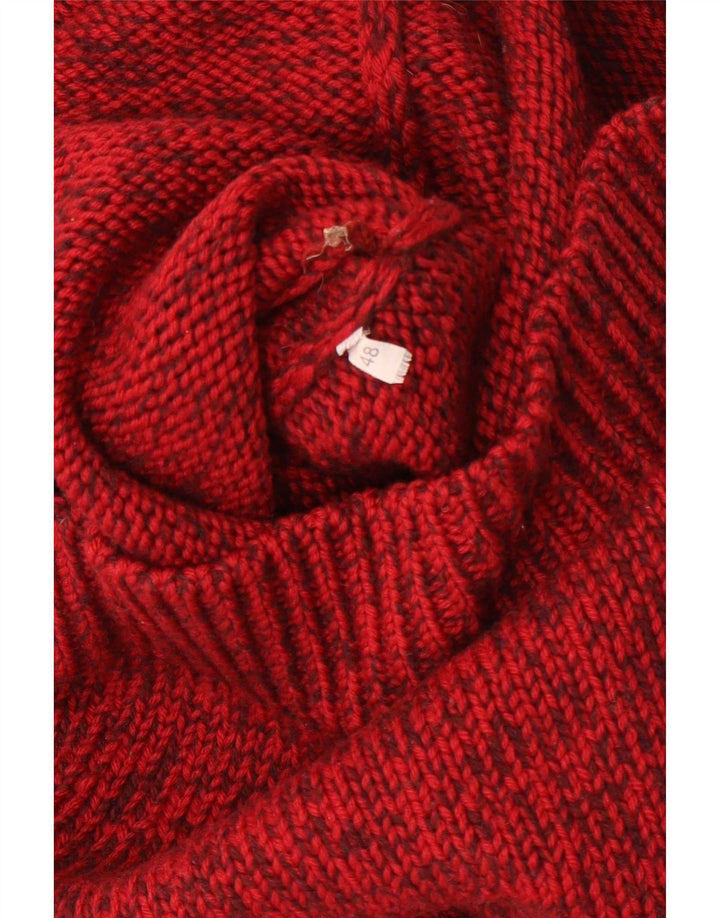 Vintage herre cardigan sweater Medium Rød Flecked