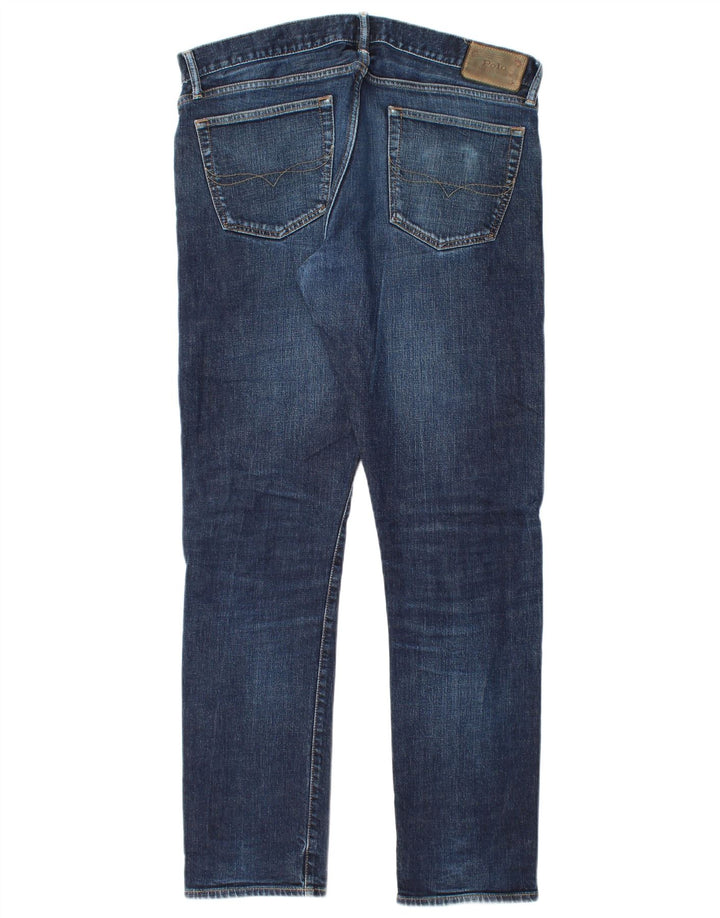 POLO RALPH LAUREN Herre Slim Jeans W34 L32 Blå Bomuld