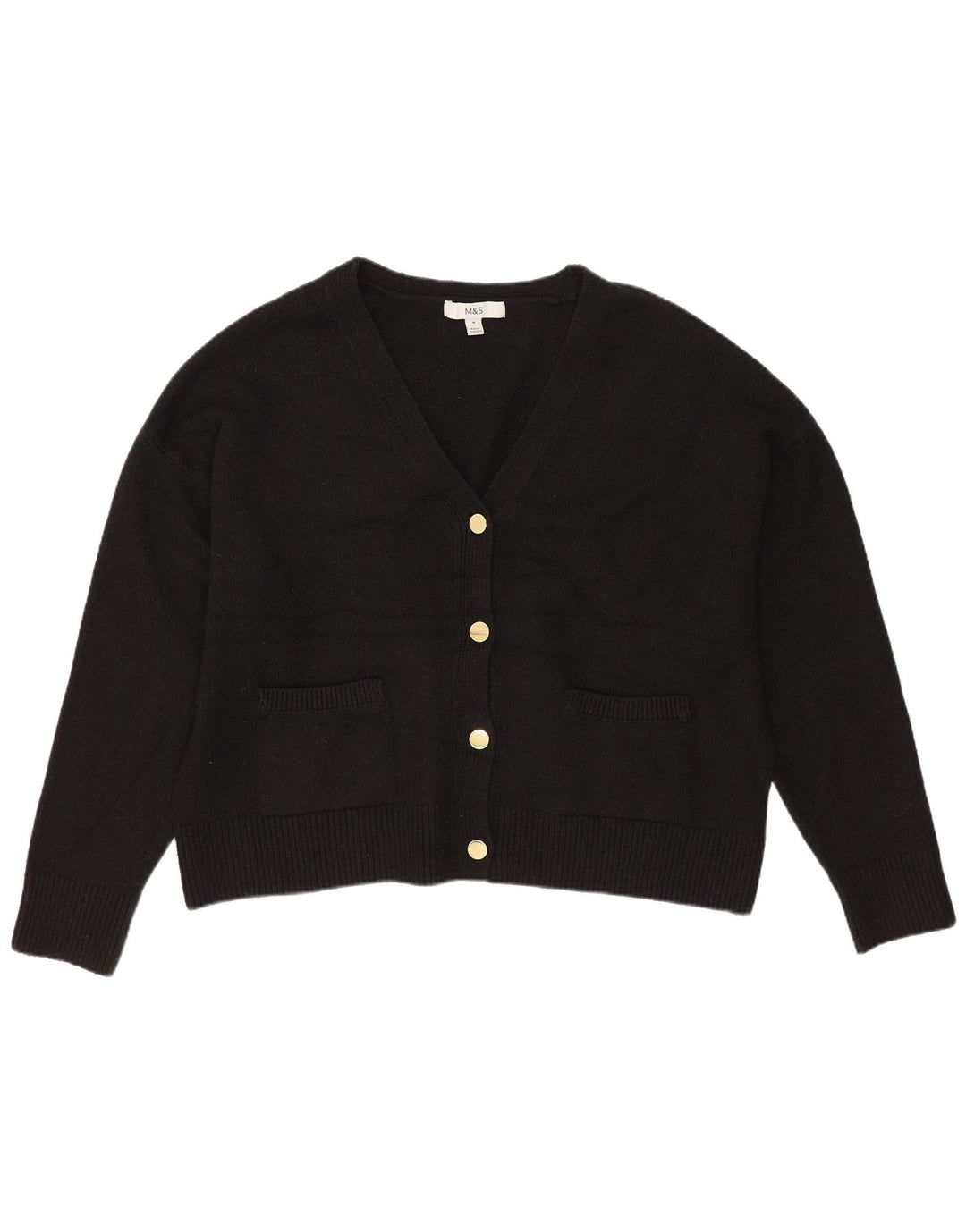 Marks & Spencer Dame oversized cardigan sweater UK 14 Medium Black