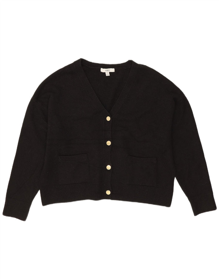 Marks & Spencer Dame oversized cardigan sweater UK 14 Medium Black