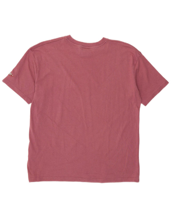 Superdry Womens Graphic T-Shirt Top UK 12 Medium Pink Cotton