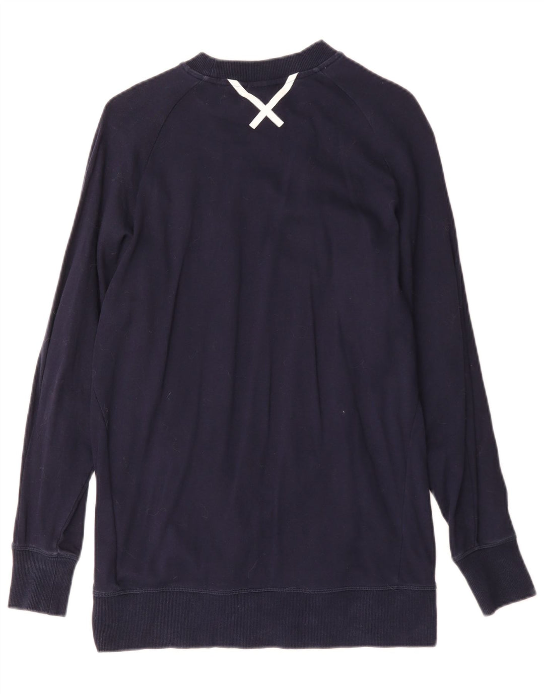 Adidas Dame Sweatshirt Jumper UK 8 Small Navy Blue Bomuld