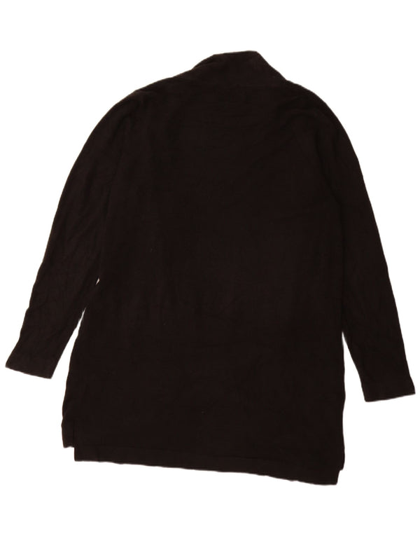 Marks & Spencer Dame Longline Åben Cardigan Sweater UK 16 Large Black