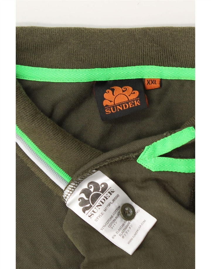 Sundek Herre Polo Shirt 2XL Grøn Bomuld