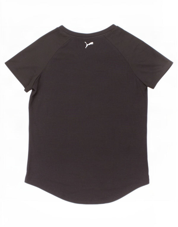 Puma piger grafisk t-shirt top 12-13 år stor sort polyester