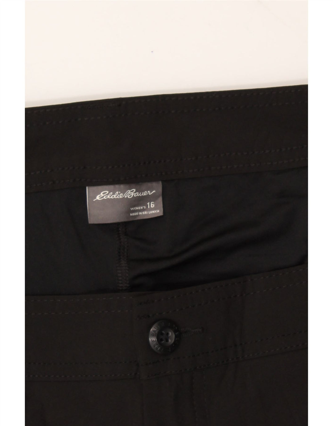 EDDIE BAUER Womens Mini Straight Skirt US 16 2XL W38 Black Polyester Vintage Eddie Bauer and Second-Hand Eddie Bauer from Messina Hembry 