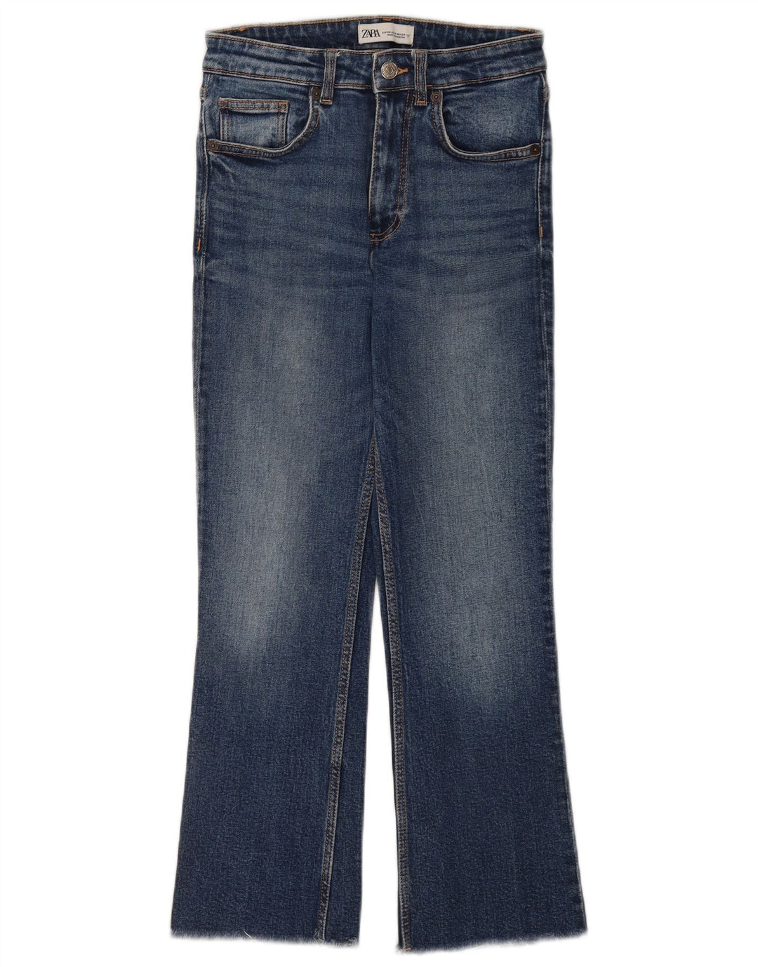 Zara Dame Bootcut Jeans EU 34 2XS W24 L25 Blå
