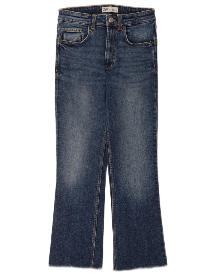 Zara Dame Bootcut Jeans EU 34 2XS W24 L25 Blå