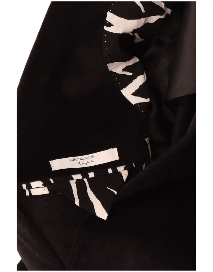 VINTAGE Herre 2-knaps blazerjakke IT 50 Stor sort bomuld