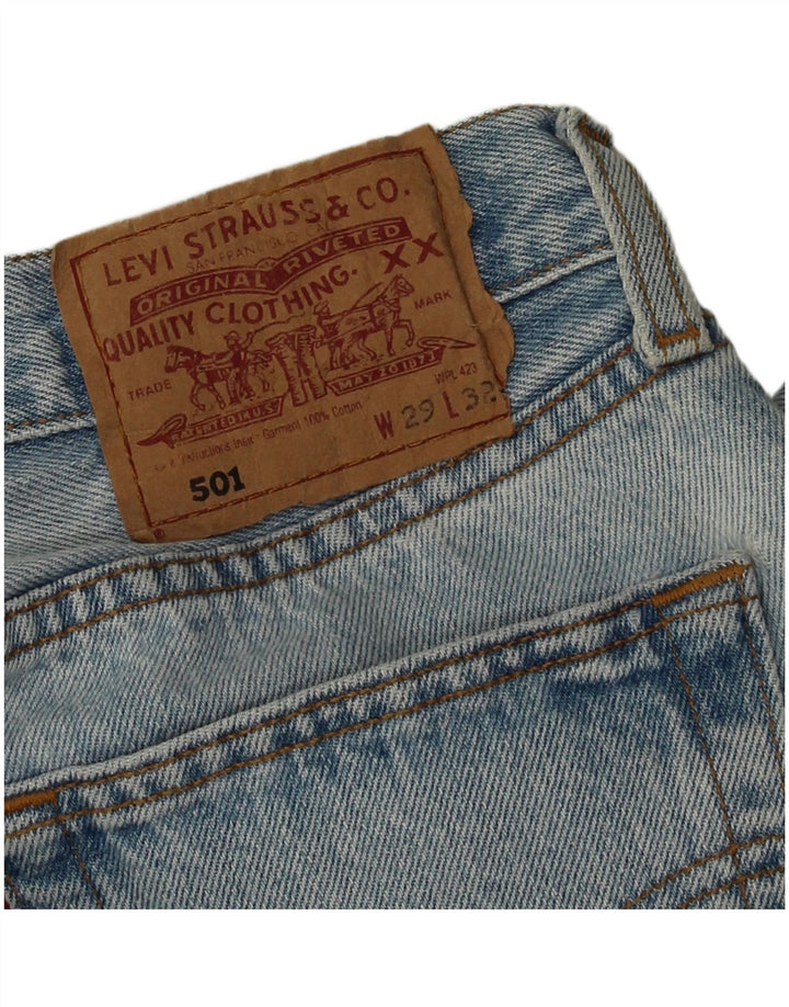 Levi's Herre 501 Straight Jeans W29 L32 Blå