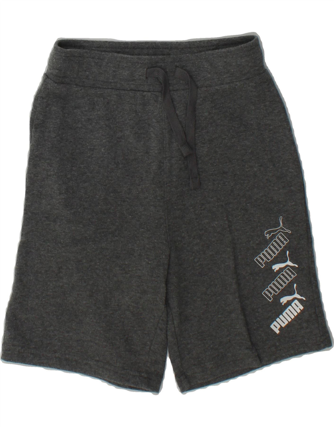 PUMA Boys Graphic Sport Shorts 10-11 Years Medium Grey Vintage Puma and Second-Hand Puma from Messina Hembry 