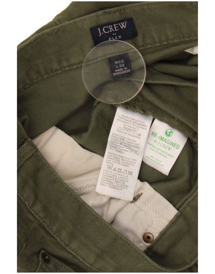J. Crew Herre Flex Slim Fit Casual Bukser W33 L32 Khaki Bomuld