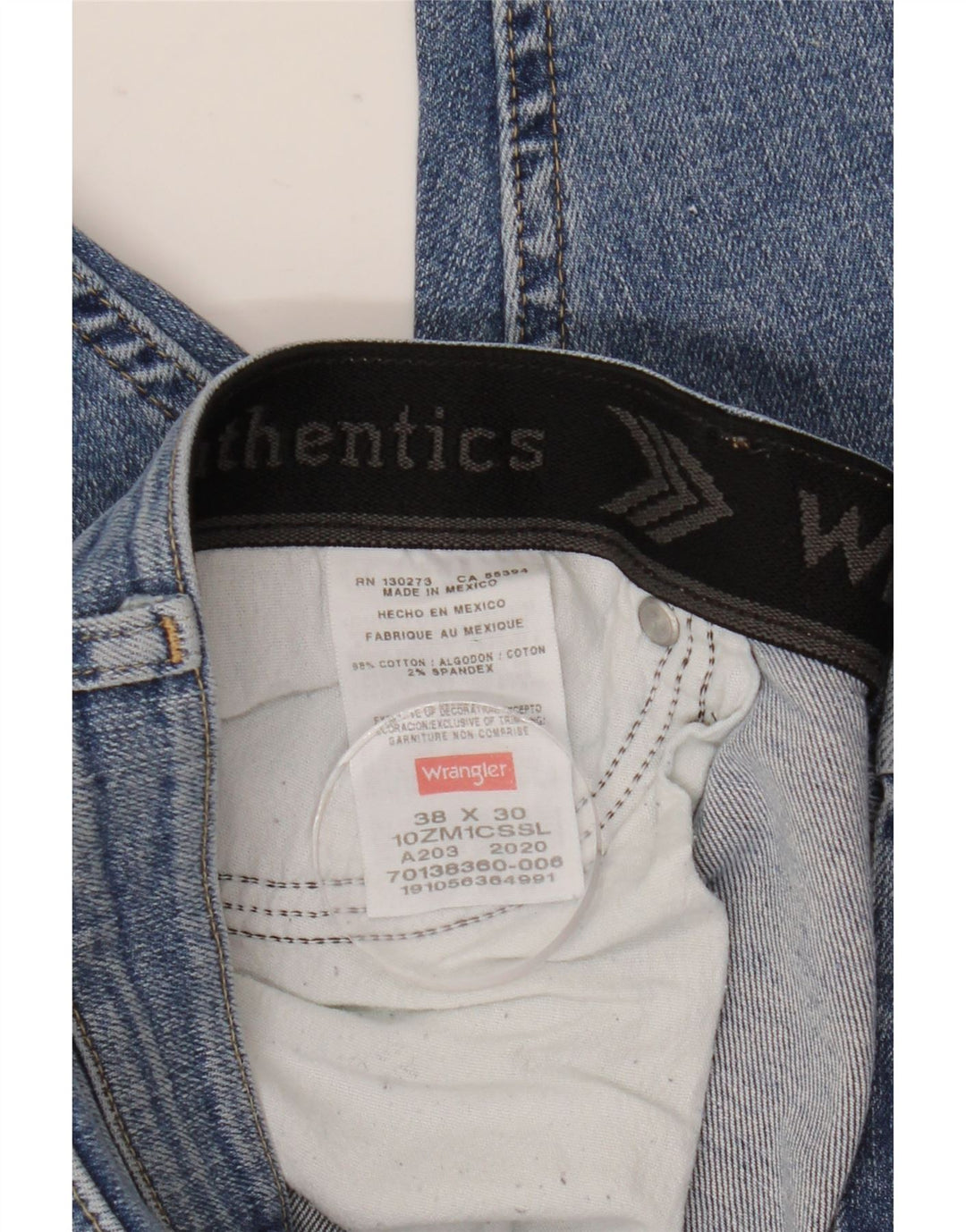 Wrangler Straight Jeans til mænd W38 L30 blå bomuld