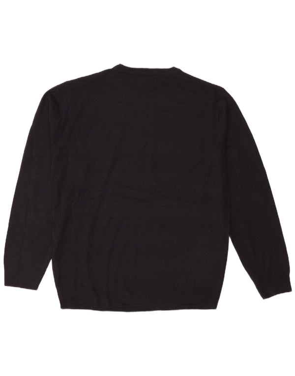 Pierre Cardin Herre rund hals sweater 2XL sort akryl