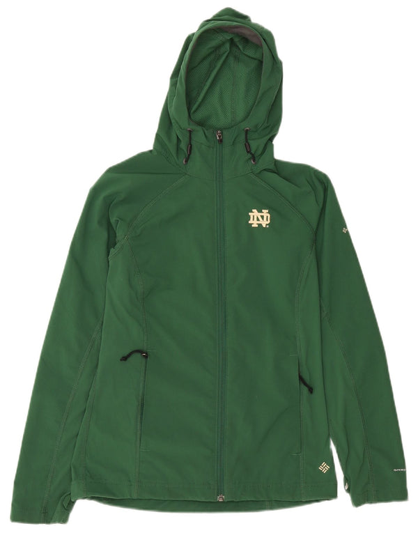 Columbia Womens Omni-Shield Træningsdragt med hætte Topjakke UK 10 Lille Grøn