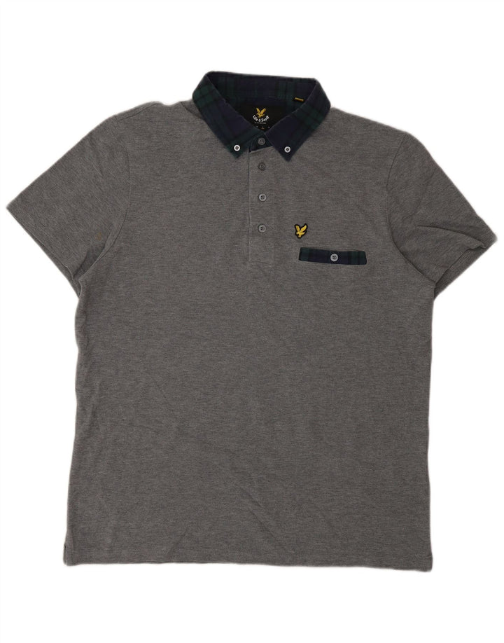 Lyle & Scott Herre Rugby Polo Shirt Stor Grå Bomuld