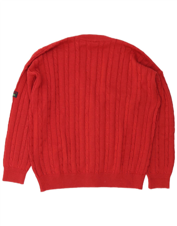 NAVIGARE Cardigan sweater til mænd, stor rød