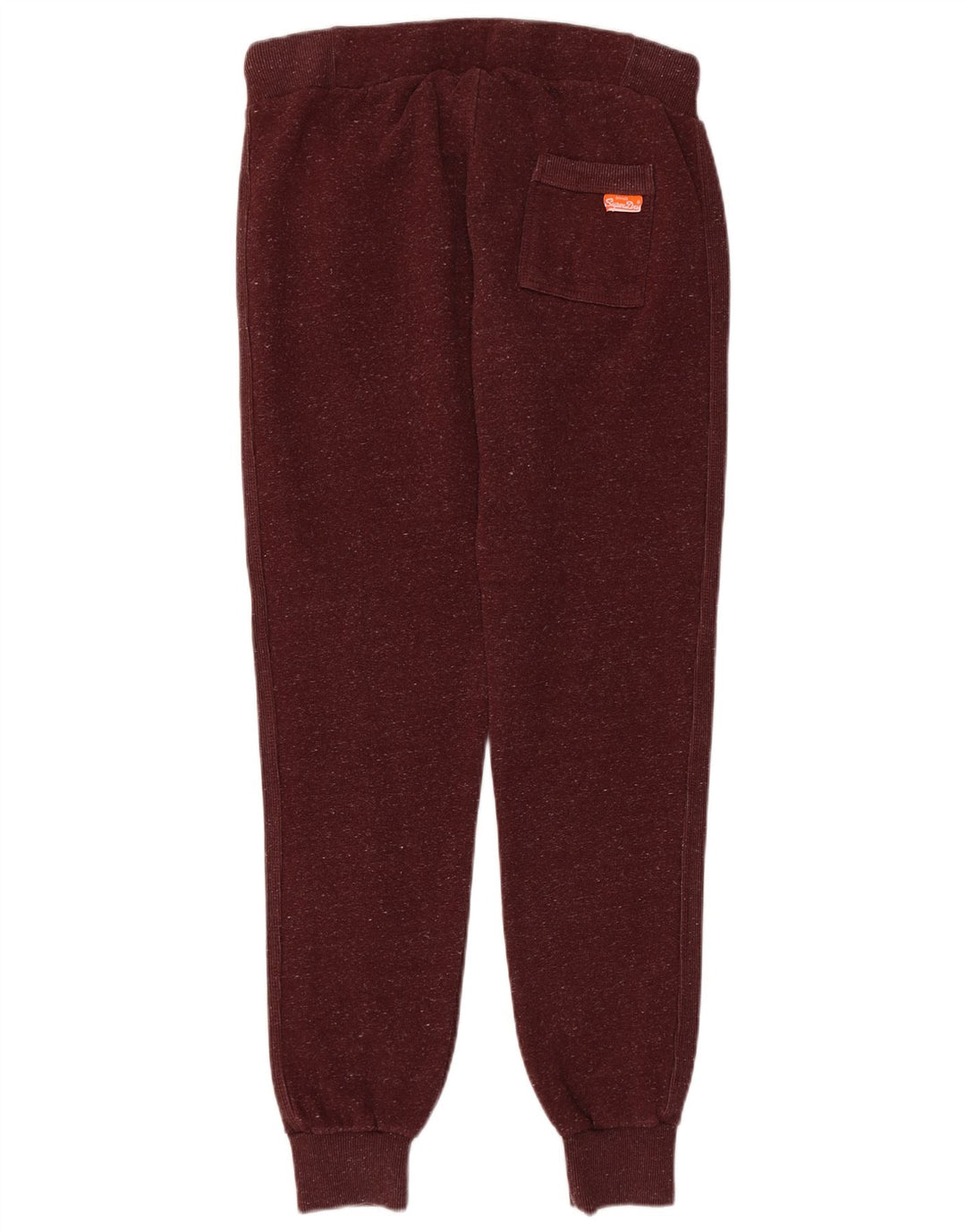 SUPERDRY Womens Tracksuit Trousers Joggers UK 14 Medium  Burgundy Flecked